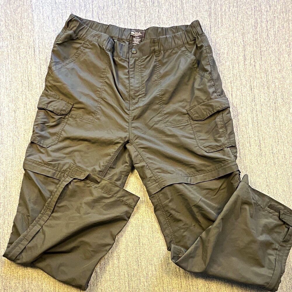 REI Co-op Women’s 16 Convertible Hiking Pants Cargo Shorts Gray Flawed